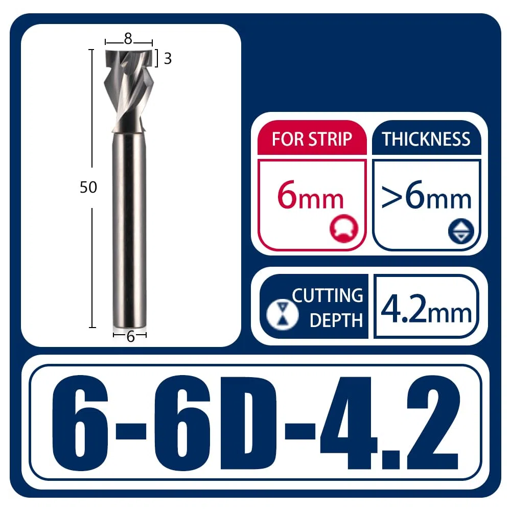 HOZLY Punte per fresa al neon CNC da 6 mm, per fresa al neon da 6 mm, per striscia luminosa al neon per scanalature, punte CNC, fresa in carburo di tungsteno, luci al neon a LED, per polistirolo