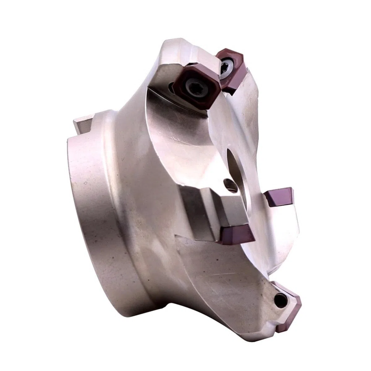 Testa di fresatura for tornio KM12R50-22-4T Quattro inserti in metallo duro SEKT1204 bloccati ad avanzamento rapido in lega di fresatura lavorazione frese for lastra di fresatura frontale(KM12R160-40-