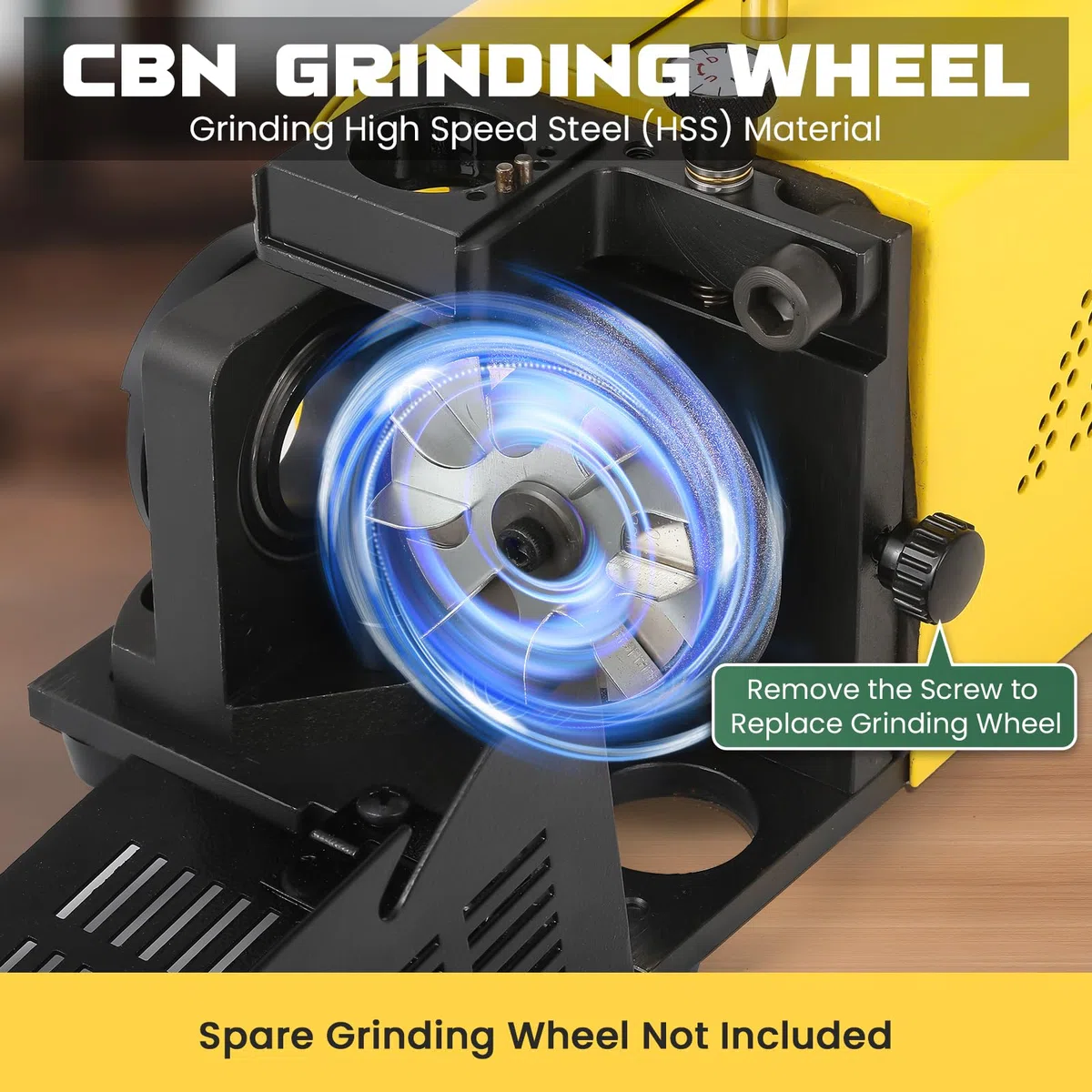 Huanyu MR-13B Ad alta precisione Drill Bit Grinder Portable Drill Bit Sharpener Re-sharpener Angle Grinding Machine, gamma di grinding: 63 -s - 13 (220V, CBN (per HSS))