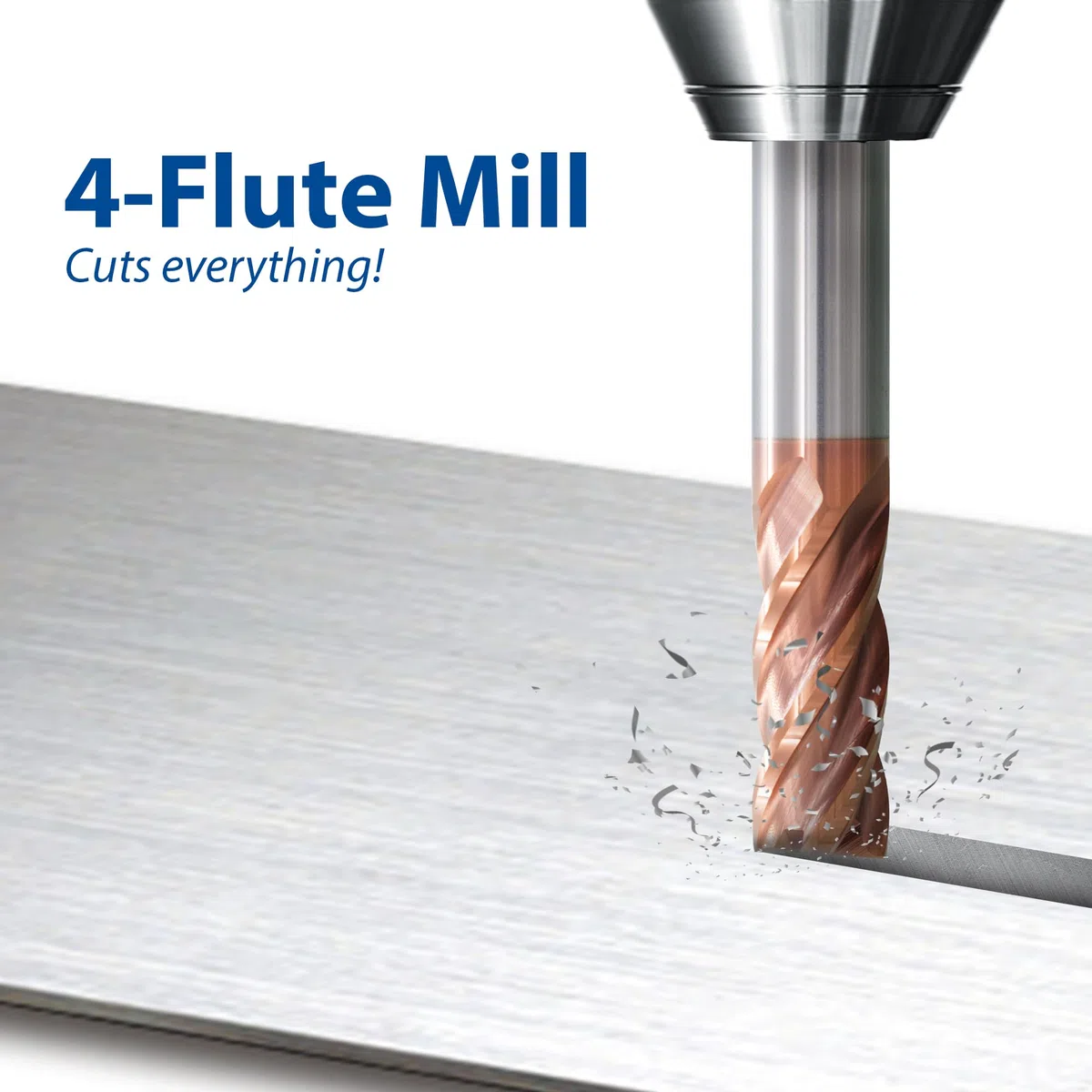 TJR Metall Duro 4-Tagli Uni Mill Set (6/8/10/12mm) – Frese in metallo duro a micrograno con rivestimento TiAlN per acciaio, acciaio inossidabile, ghisa – Fresatura CNC, taglio di precisione
