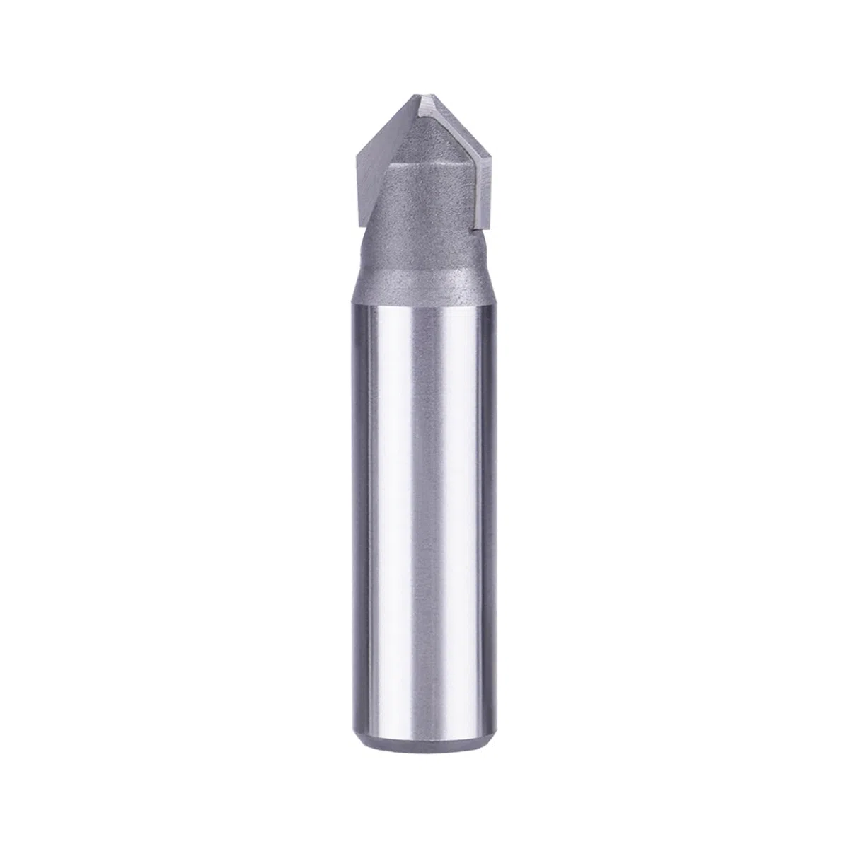 SpeTool Fresa per smussatura in alluminio V, fresa per scanalatura in alluminio, 12 mm, codolo 90 gradi VHM, fresa per legno con rivestimento TiAlN, fresa CNC per fresatrice superiore