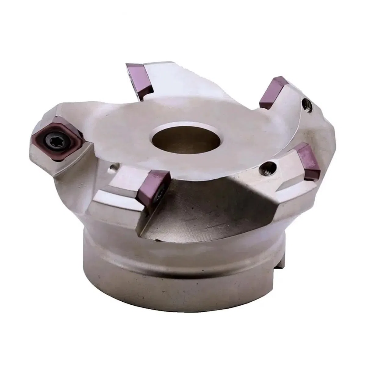 Testa di fresatura for tornio KM12R50-22-4T Quattro inserti in metallo duro SEKT1204 bloccati ad avanzamento rapido in lega di fresatura lavorazione frese for lastra di fresatura frontale(KM12R160-40-