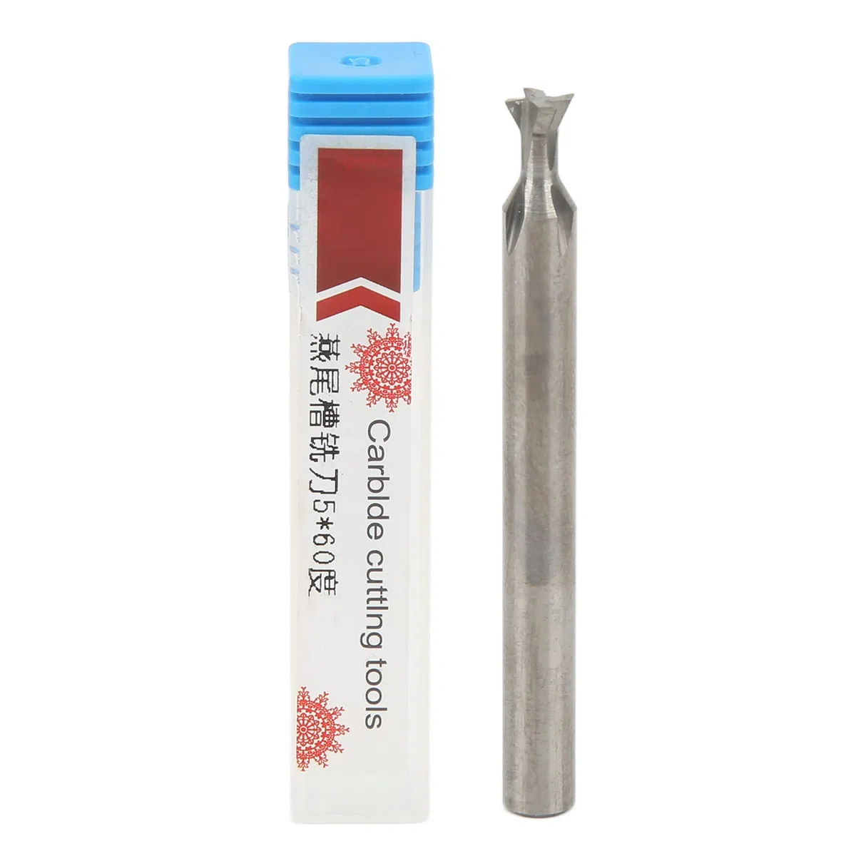 Fresa a Coda di Rondine, Fresa in Metallo Universale Tipo 4 Scanalature Dure per l'industria (5 X 60° X 50 L)