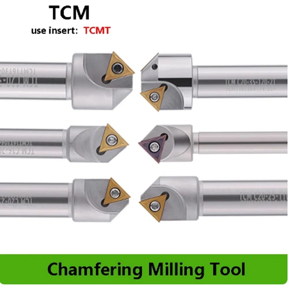 TCM Utensile for smusso a 45 gradi 12 16 20 mm C20-40-120 Tornio CNC Fresa for acciaio al tungsteno TCMT Inserto in metallo duro Fresa (Size : C12-20-110)