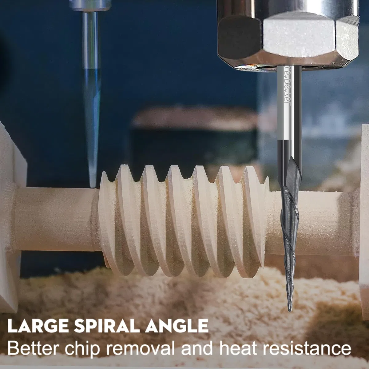 VHM, 5 punte a testa sferica, frese coniche per fresa superiore CNC 2 flauti 0,5 mm, raggio 6 mm, codolo HRC55, lunghezza totale 75 mm, rivestimento TiAlN, fresa per incisione 2D e 3D