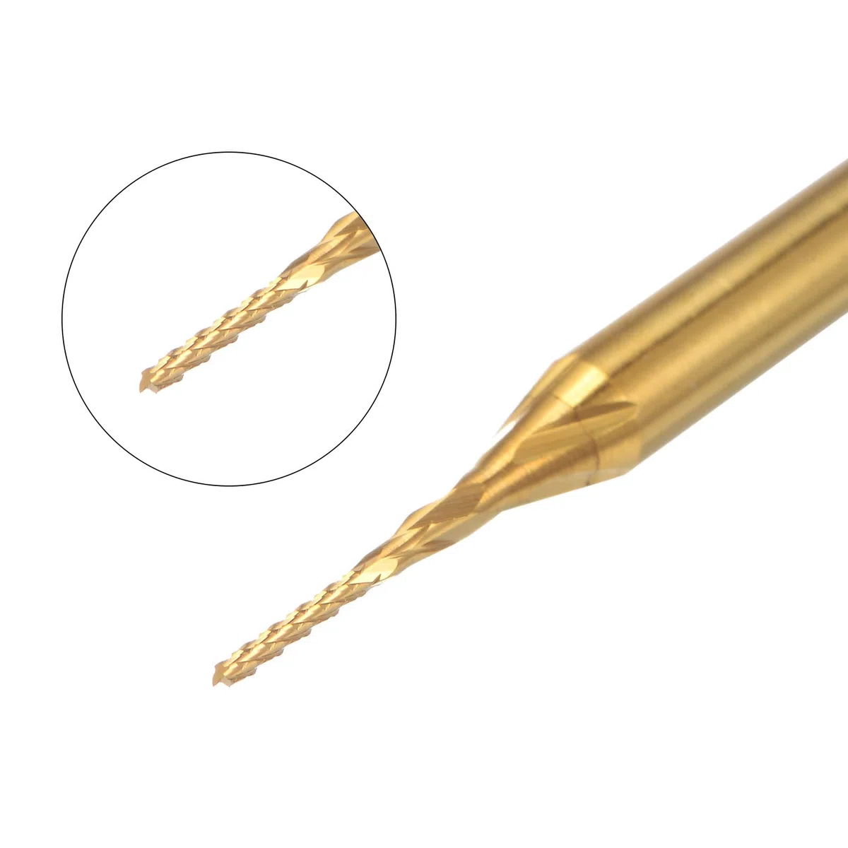 QUARKZMAN 10pz 0,7mm Fresa Carburo Titanio con Rivestimento Fresa Incisione Punte Router CNC per Macchina PCB, Attacco da 1/8"