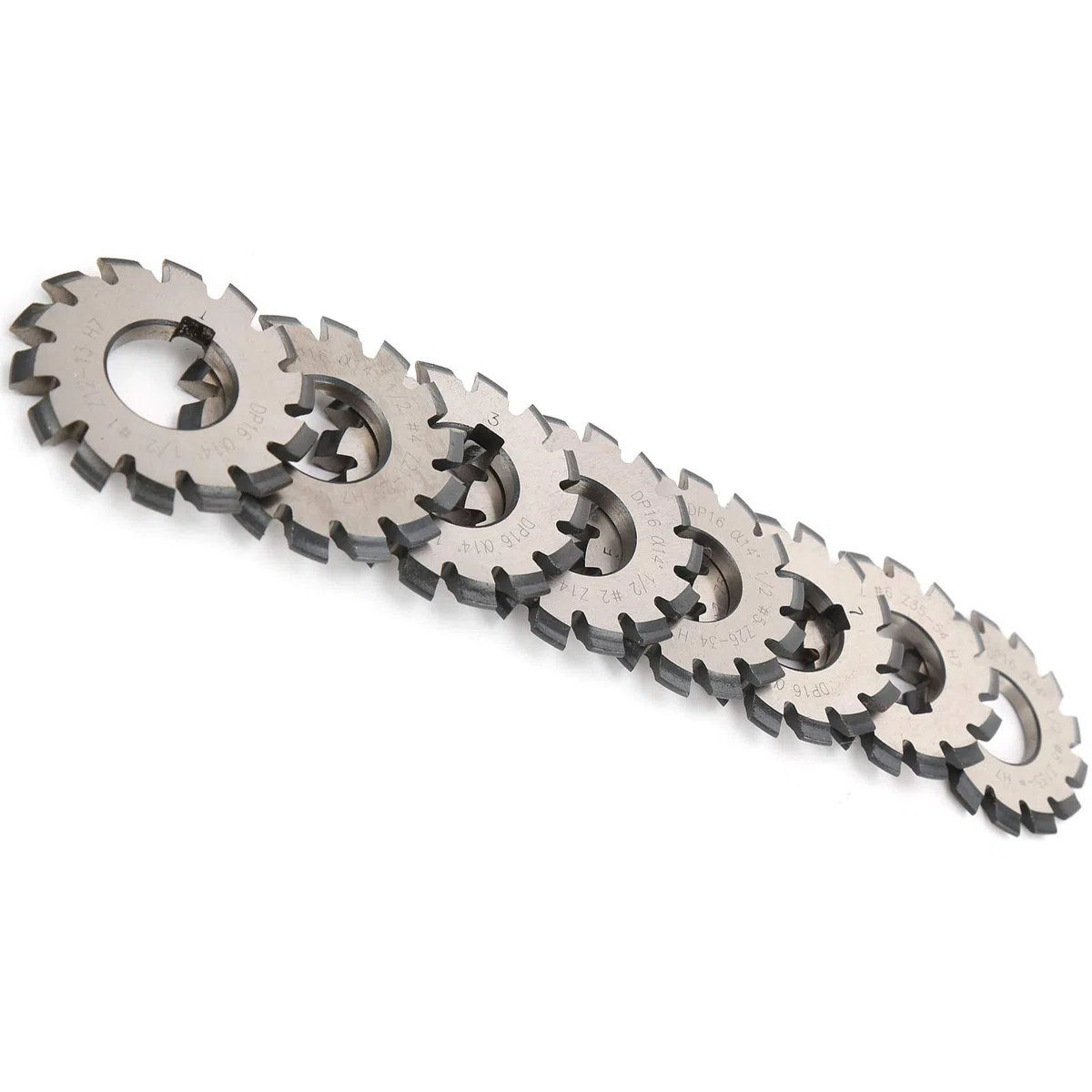 Set di Frese per Ingranaggi Ad Evolvente Set di Frese per Ingranaggi in Acciaio Ad Alta velocità 8 Pezzi Set di Frese per Ingranaggi Ad Evolvente Utensili Taglio in Acciaio Ad
