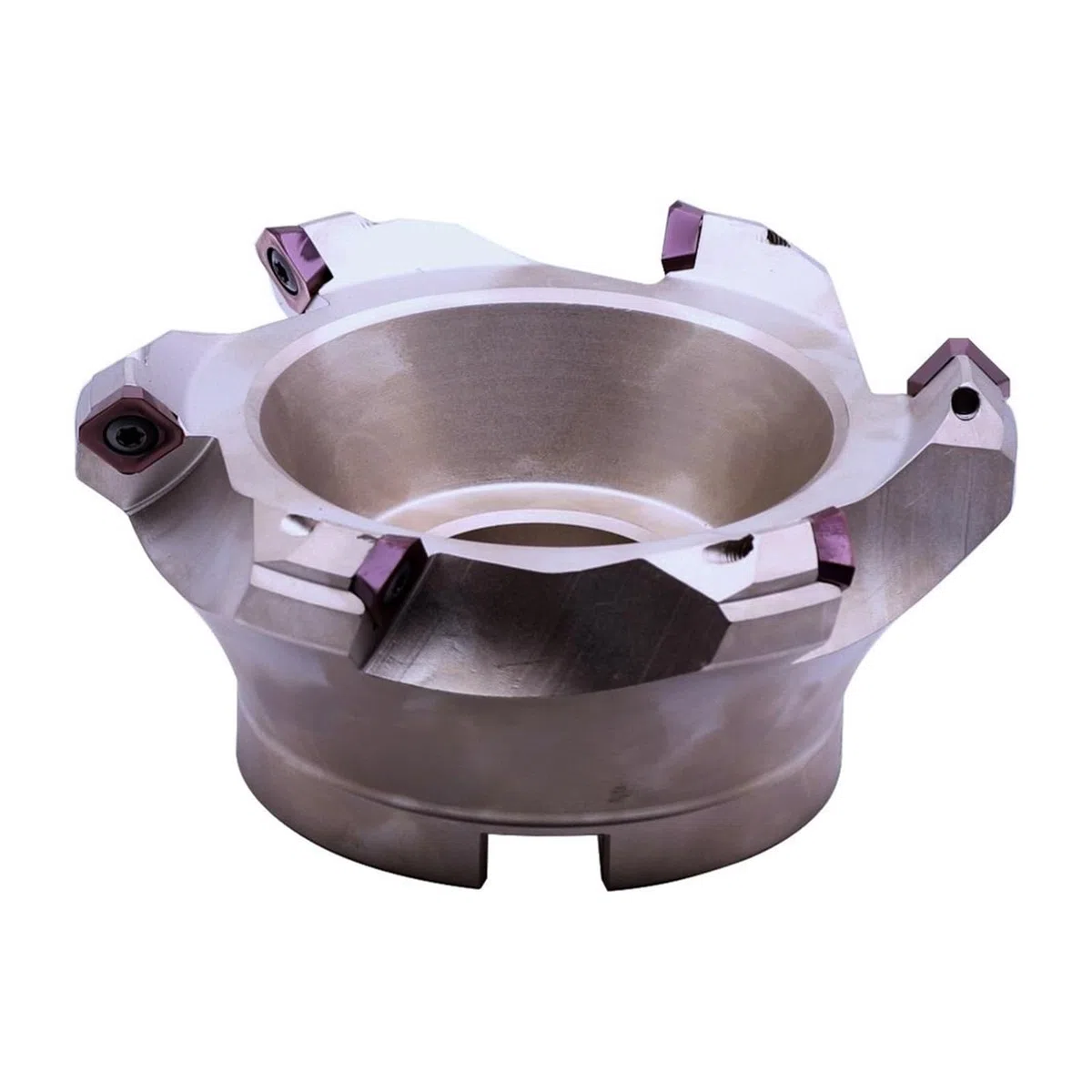 Testa di fresatura for tornio KM12R50-22-4T Quattro inserti in metallo duro SEKT1204 bloccati ad avanzamento rapido in lega di fresatura lavorazione frese for lastra di fresatura frontale(KM12R160-40-