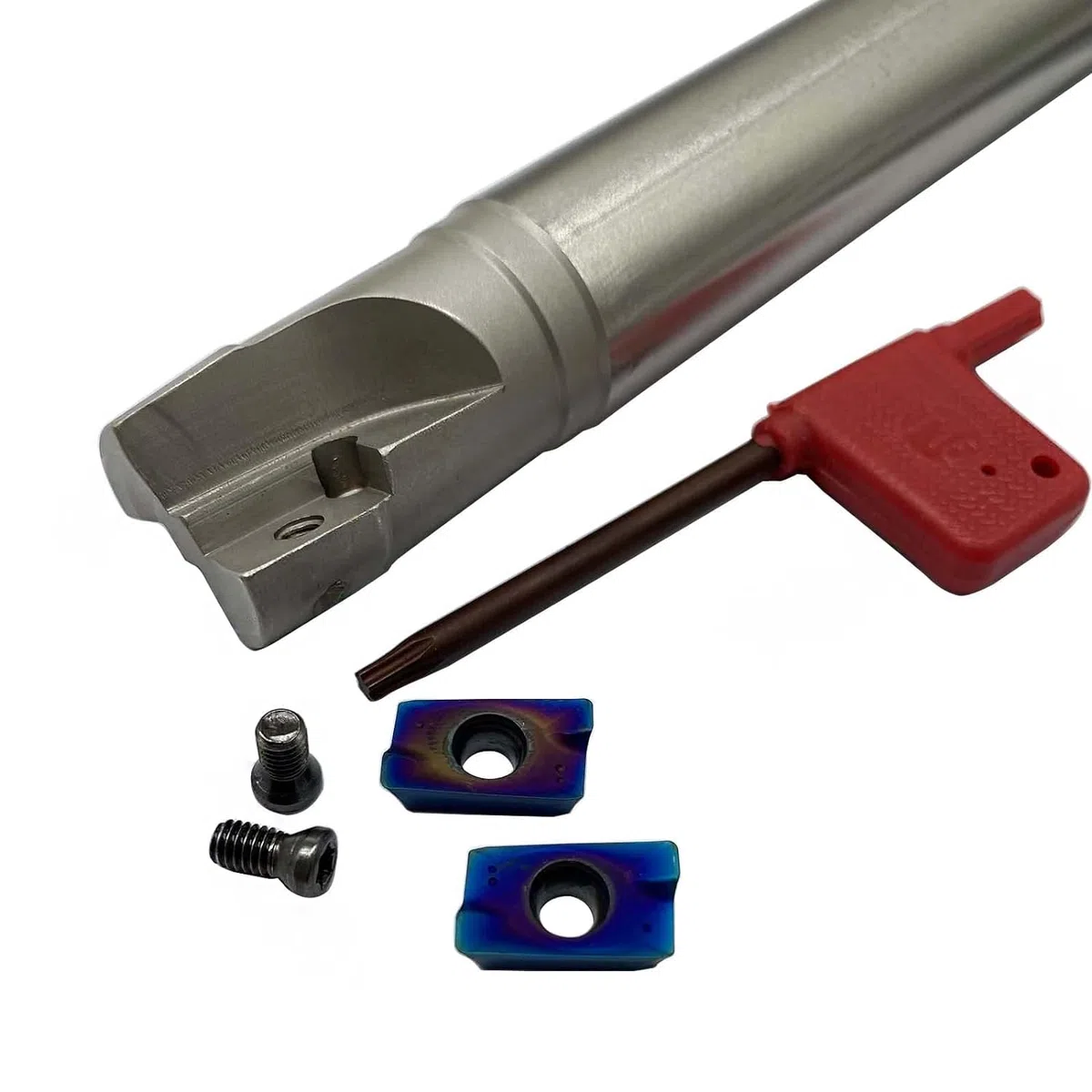 Supporto per fresa reversibile, 10 pezzi, APMT1604PDER con BAP400R C24-25-200, inserti in metallo duro, fresa a a spalla quadrata (400R C24-25-200-2T+APMT1604PDER viola)