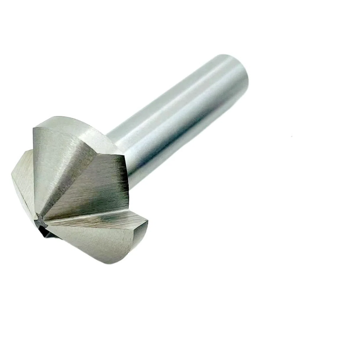 1PCS 3 Flauto 120 Gradi HSS Svasatore Smussatura Troppo Legno Acciaio Taglierina for Smusso Utensile Elettrico Da 4.5 A 60mm Strumento di Smusso(60mm(120 Degree))