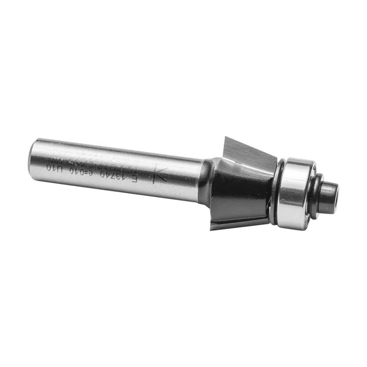 ENT 13740 Fresa a smusso carburo, Gambo (S) 8 mm, diametro (D) 17,2 mm, NL 9,5 mm, E 15°, SL 32 mm, con cuscinetto a sfere
