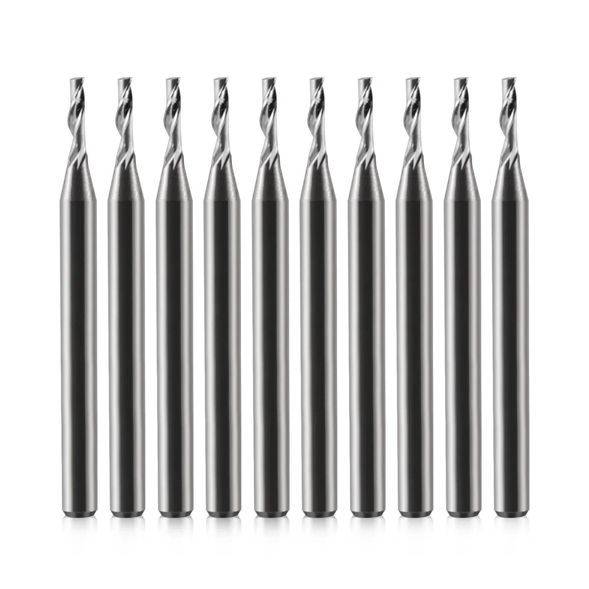 Fresa CNC a gambo singolo da 3,175 mm, per alluminio 3,175 mm, lunghezza di taglio 6 mm, lunghezza totale 38 mm, fresatrice CNC in alluminio, fresatrice CNC (3.175×1,5x6mm)
