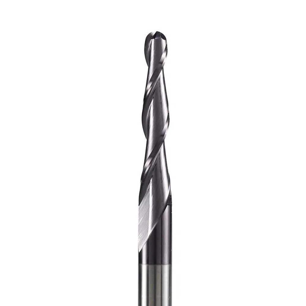 HRC55 3.175mm 6mm Gambo in carburo di tungsteno solido rivestito con punta a sfera conica Punta a punta CNC Fresa for fresa for metallo Fresa for legno e frese(R0.25-30.5-D6)
