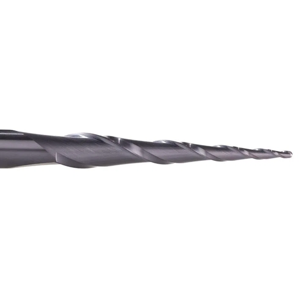 HRC55 3.175mm 6mm Gambo in carburo di tungsteno solido rivestito con punta a sfera conica Punta a punta CNC Fresa for fresa for metallo Fresa for legno e frese(R0.25-30.5-D6)