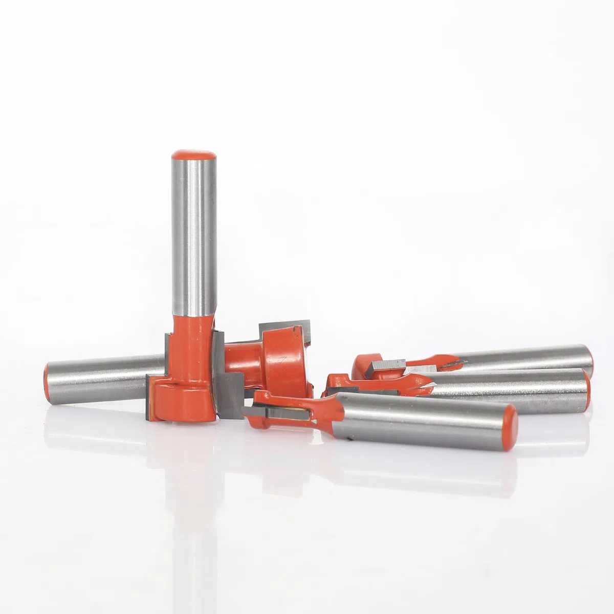 Fresa a T da 5 Pezzi, Gambo da 8 mm, per Lavorazione del Legno