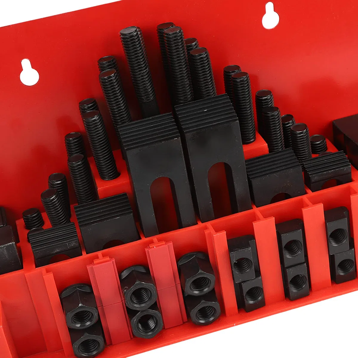 Kit Morsetto Con Scanalatura a T 58 Pezzi M12 per Fresatrice e Tornio - di Fissaggio Professionale Preciso per Officina Meccanica con Alta Resistenza e Installazione Rapida
