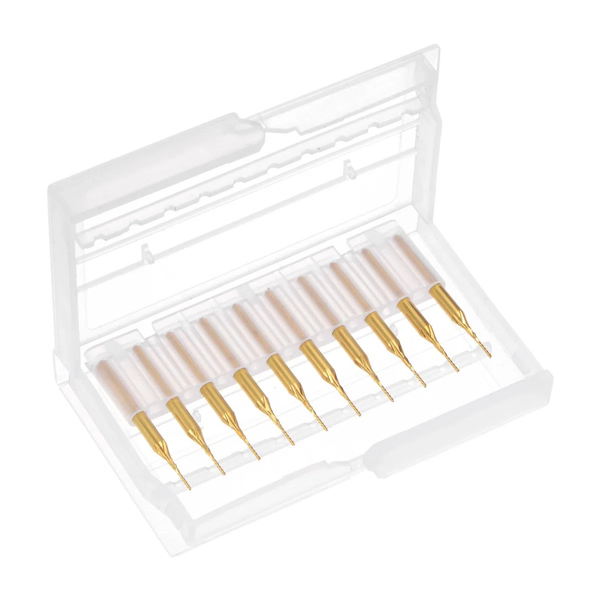QUARKZMAN 10pz 0,7mm Fresa Carburo Titanio con Rivestimento Fresa Incisione Punte Router CNC per Macchina PCB, Attacco da 1/8"