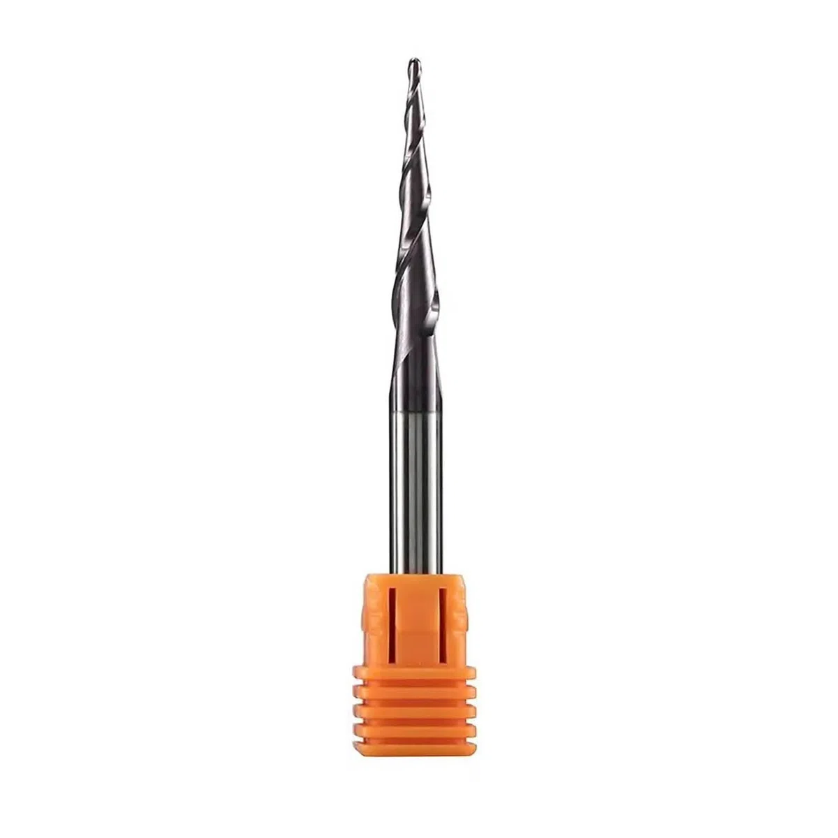 HRC55 3.175mm 6mm Gambo in carburo di tungsteno solido rivestito con punta a sfera conica Punta a punta CNC Fresa for fresa for metallo Fresa for legno e frese(R0.25-30.5-D6)
