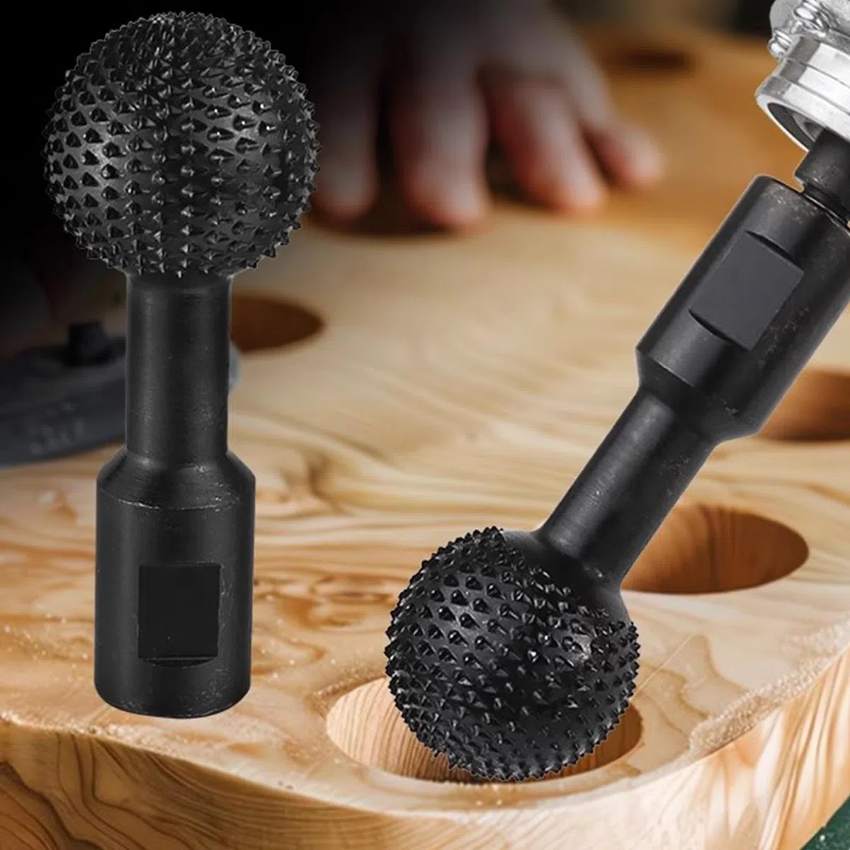 Set di 6 frese a sfera MIVIDE per legno 25mm 30mm 40mm, set di frese per legno e raspe per legno 20mm 25mm 30mm, fresa a sfera per intaglio del legno accessorio per smerigliatrice angolare M14