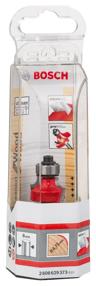 Bosch 1x Fresa a raggio concavo Expert for Wood Raggio 4.75 mm, Lunghezza utile 12.7 mm, Professional Accessori per fresatrici portatili, rifilatori