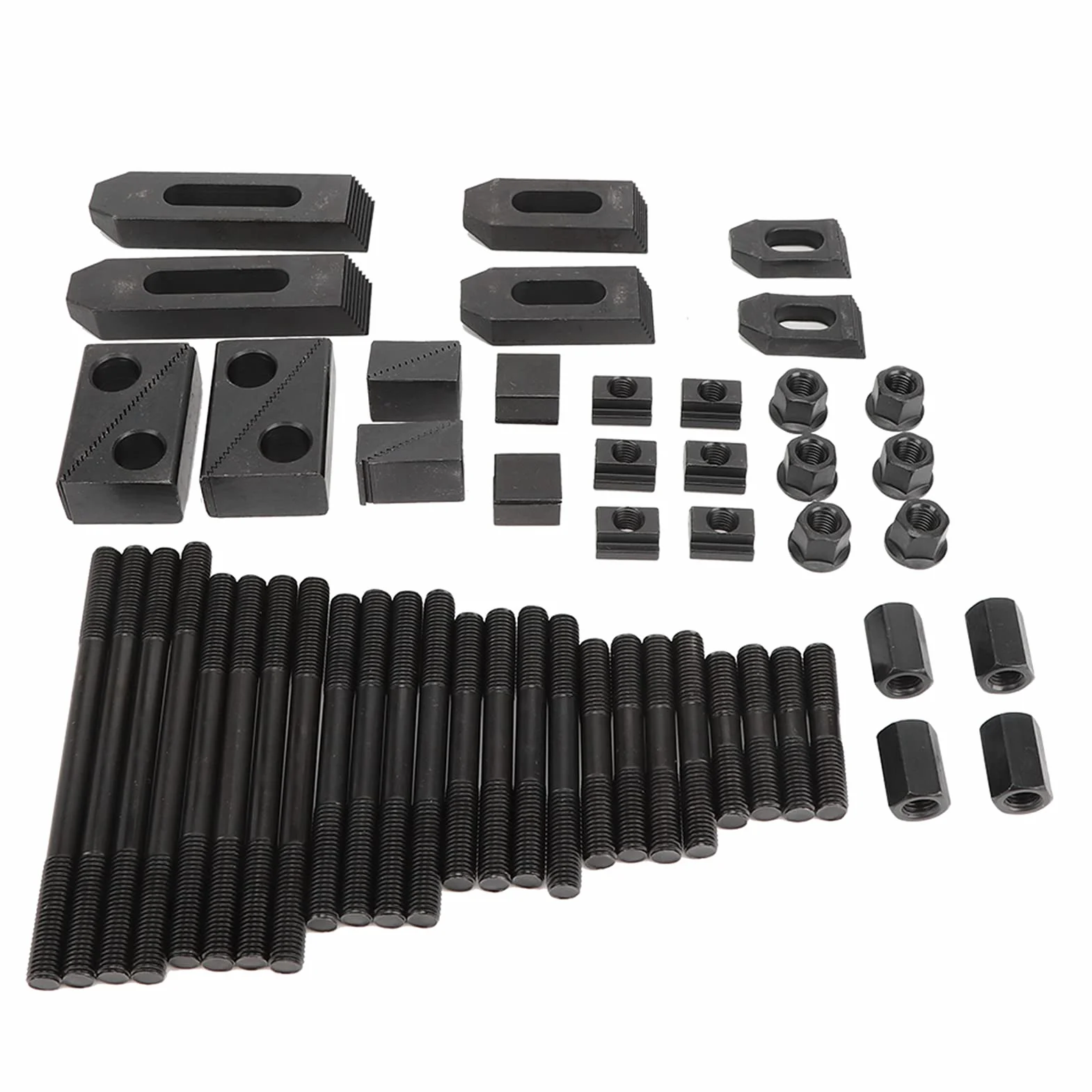 Kit Morsetto Con Scanalatura a T 58 Pezzi M12 per Fresatrice e Tornio - di Fissaggio Professionale Preciso per Officina Meccanica con Alta Resistenza e Installazione Rapida