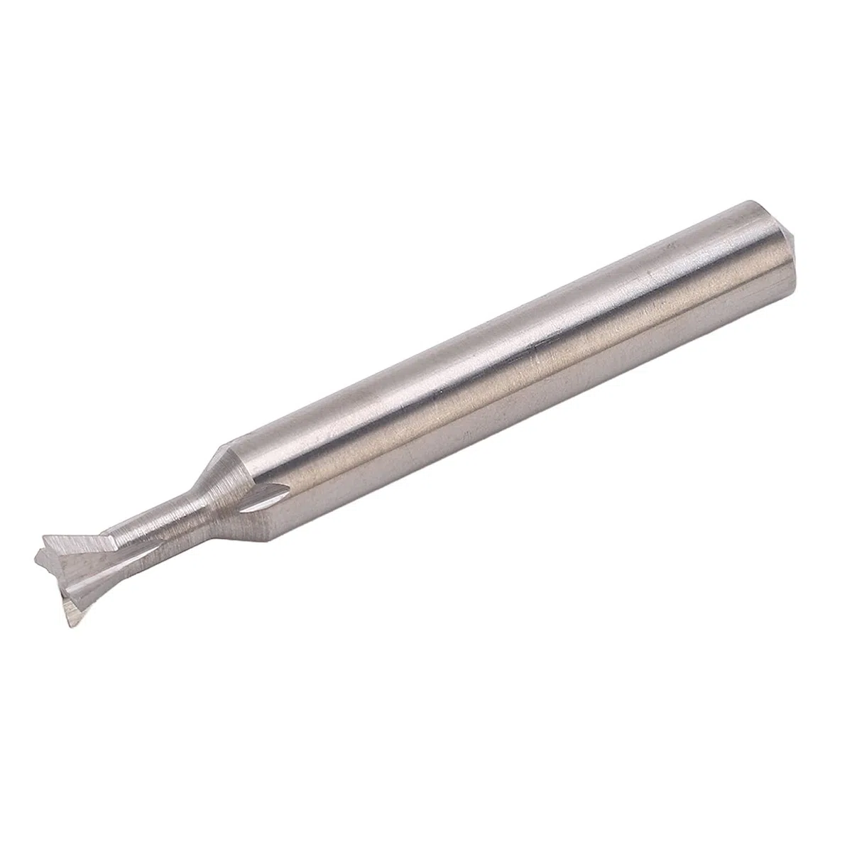 Fresa a Coda di Rondine in Metallo Duro 6 Mm di Diametro Gambo 4 Scanalature 50 Mm di Lunghezza Fresa per la Lavorazione del Legno Fresa a Coda di Rondine (65°)