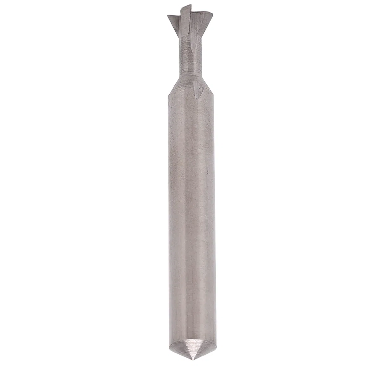 Fresa a Coda di Rondine in Metallo Duro 6 Mm di Diametro Gambo 4 Scanalature 50 Mm di Lunghezza Fresa per la Lavorazione del Legno Fresa a Coda di Rondine (65°)