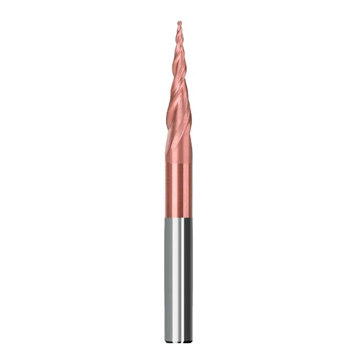 6mm 8mm gambo HRC55 fresa for legno solido carburo sfera naso conico frese 2 flauto CNC punte del router lavorazione del legno punta for incisione(TICN Coated,R1.0x47xD8x85)