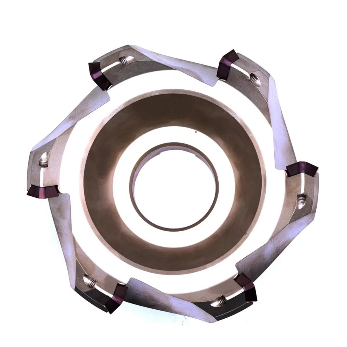 Testa di fresatura for tornio KM12R50-22-4T Quattro inserti in metallo duro SEKT1204 bloccati ad avanzamento rapido in lega di fresatura lavorazione frese for lastra di fresatura frontale(KM12R160-40-
