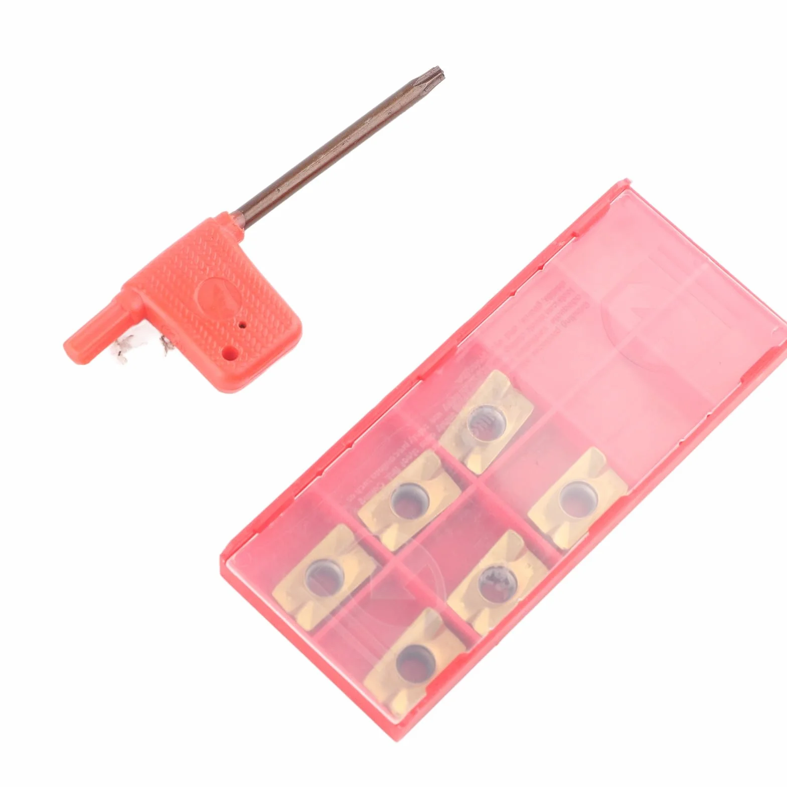 Frese frontali indicizzabili con gambo Fresa per fresa frontale per albero Portapinza con inserti di fresatura Chiave per met Acciaio inossidabile(6PCS Milling Inserts)