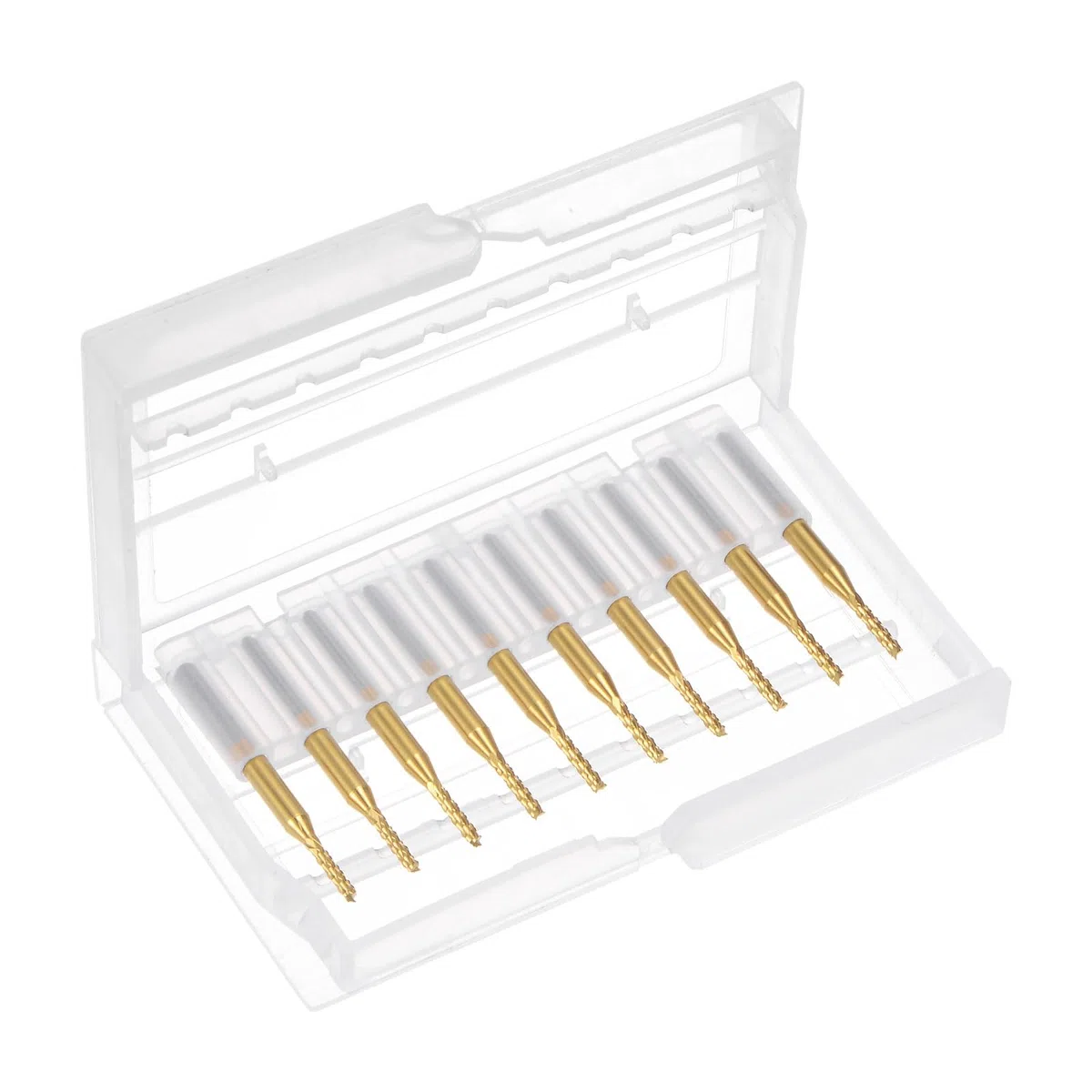 QUARKZMAN 10pz 1,7mm Fresa Carburo Titanio con Rivestimento Fresa Incisione Punte Router CNC per Macchina PCB, Attacco da 1/8"