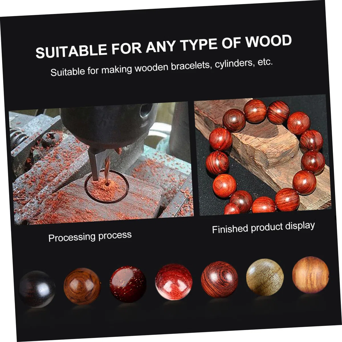 PRETYZOOM Set di Utensili per Lavorazione Fresa per Braccialetti e Punte da Trapano in Acciaio Alto, per Lavorare Anelli e Cerchi in Materiale Naturale