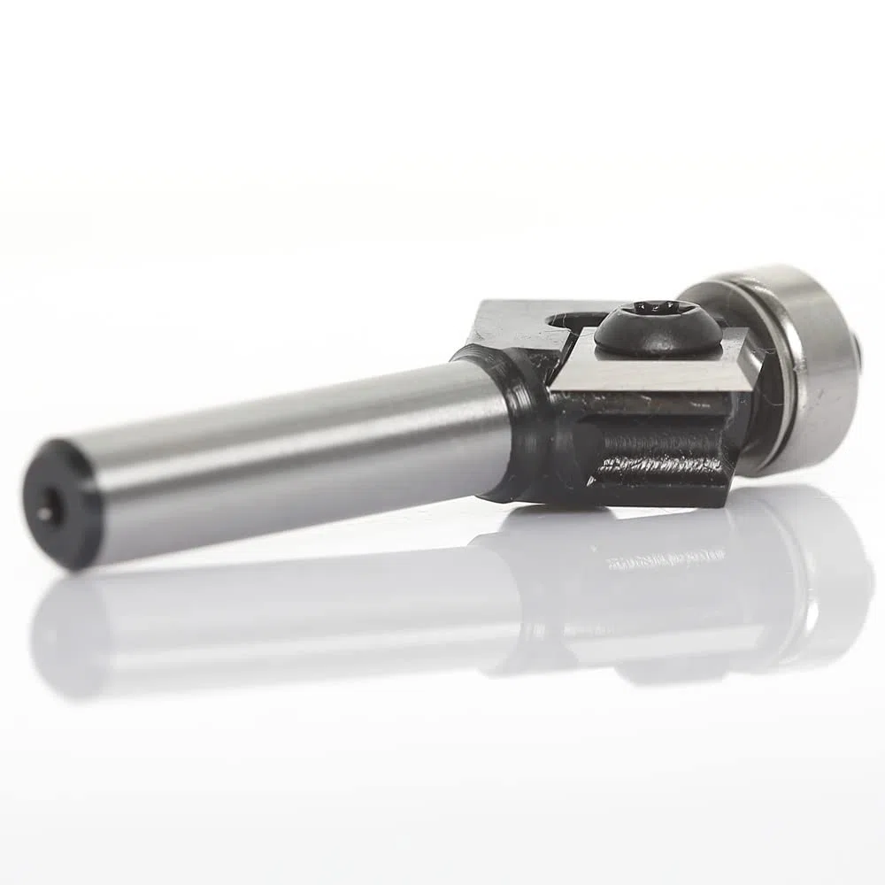 Fresa a smusso, fresa superiore con 4 lati in metallo duro intercambiabile diametro 27 mm, lunghezza utile 12 mm, angolo 45°, con cuscinetto a sfera.
