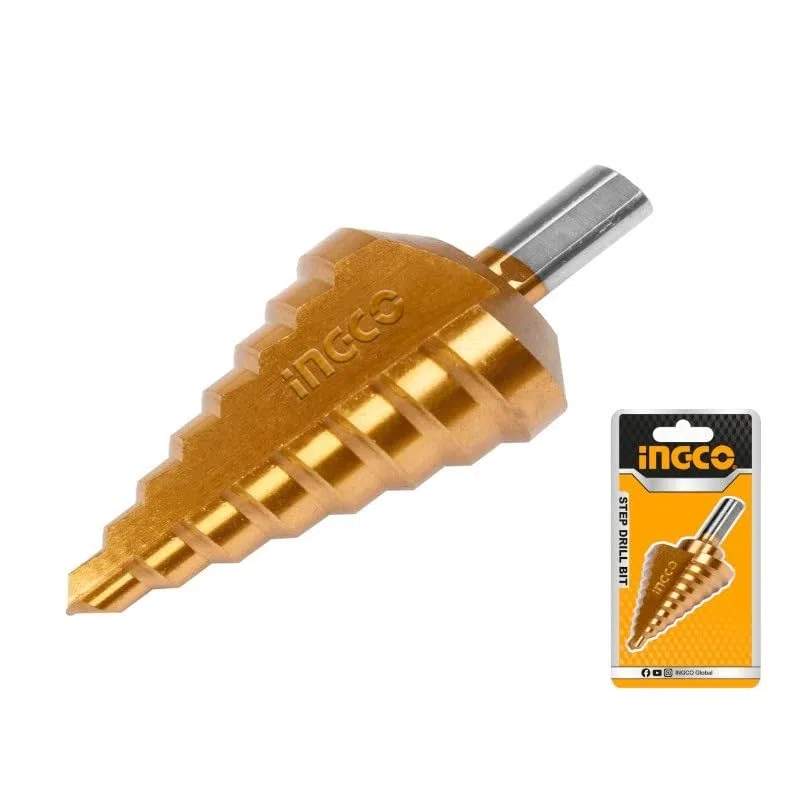 FRESA CONICA A GRADINO 10-45mm - RIVESTIMENTO TITANIO - ALLARGAFORI - INGCO AKSDS10451