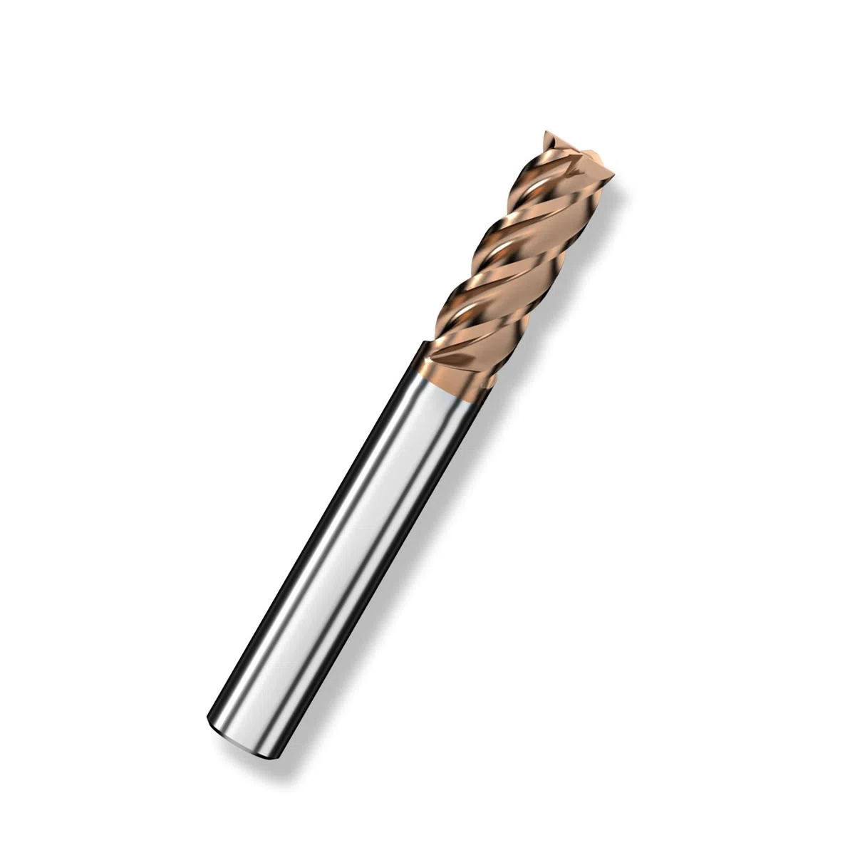 1 fresa in metallo duro, fresa quadrata da 6 mm, rivestimento AlTiN, 4 lame CNC a spirale, lunghezza lama 15 mm x lunghezza totale 50 mm x diametro gambo 6 mm per metallo e legno