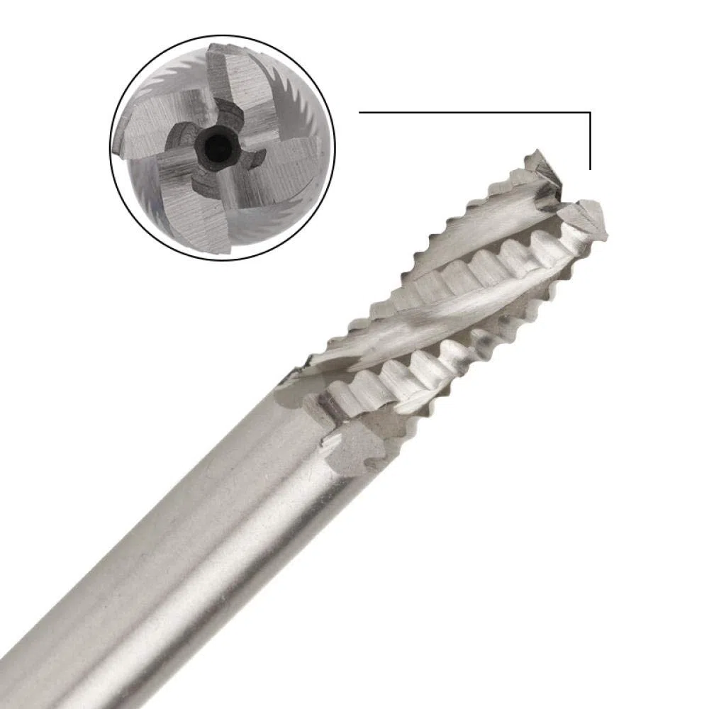 Fresa per sgrossatura HSS 1pc 4 flauti 6-20mm Frese CNC Frese Bit per utensili per sgrossatura di metallo in acciaio alluminio-18xP16x63x123
