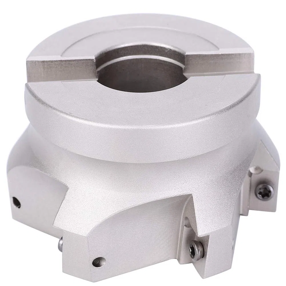 Hyuduo Fresa Frontale BAP400R-80-27-6T 90 Gradi Acciaio ad Alto Tenore di Carbonio 80mm 6 Taglienti Rivestimento Indicizzabile con Cacciavite per Lavorazione Metallo