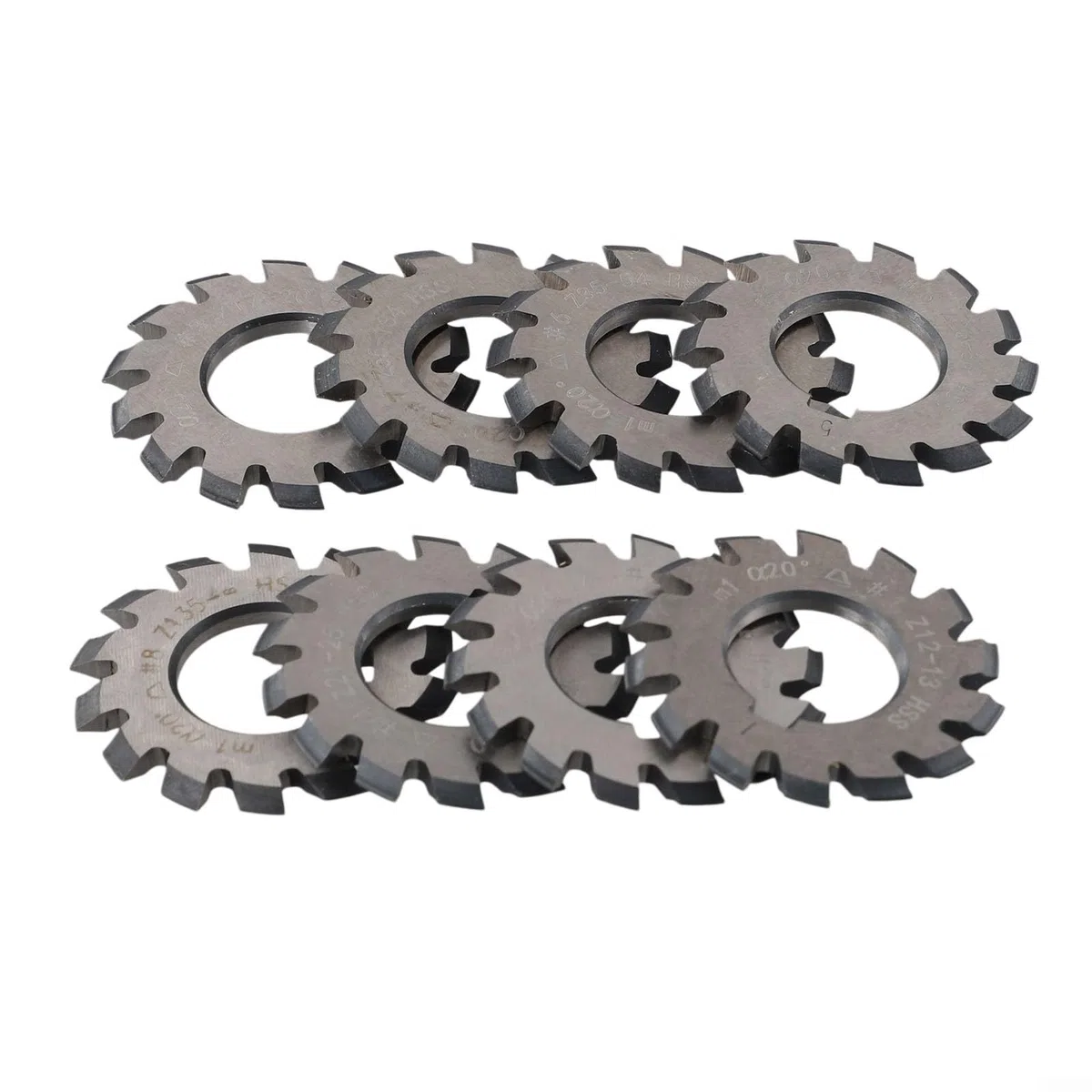 8 frese M1, diametro 22 mm con angolo di 20 gradi per la creazione di ingranaggi involontari