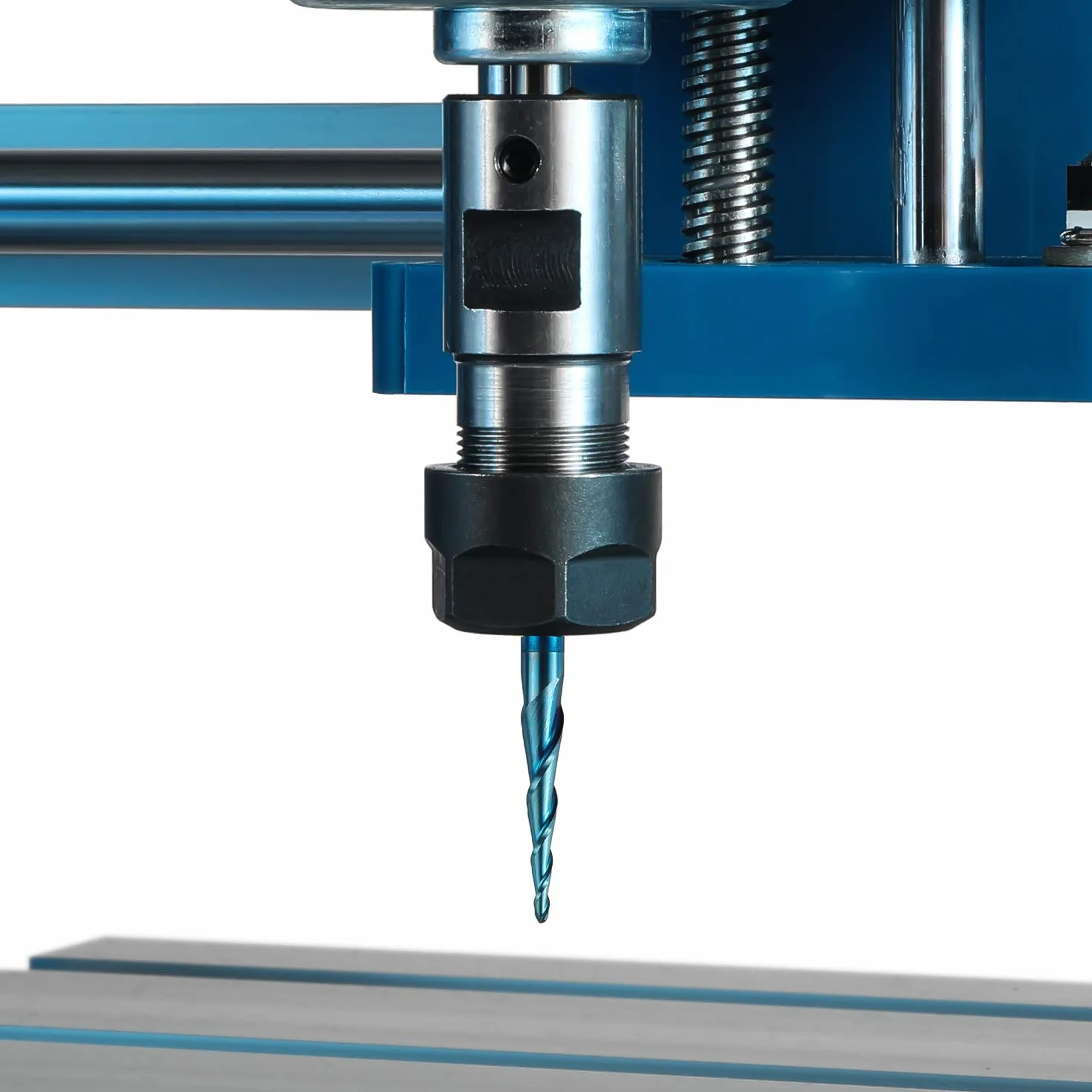 Genmitsu TB04A Frese a spirale a 2 flauti, con punta arrotondata, in carburo di tungsteno, con rivestimento Nano blu, R0.25-1.0, gambo da 1/8'', 4 pezzi