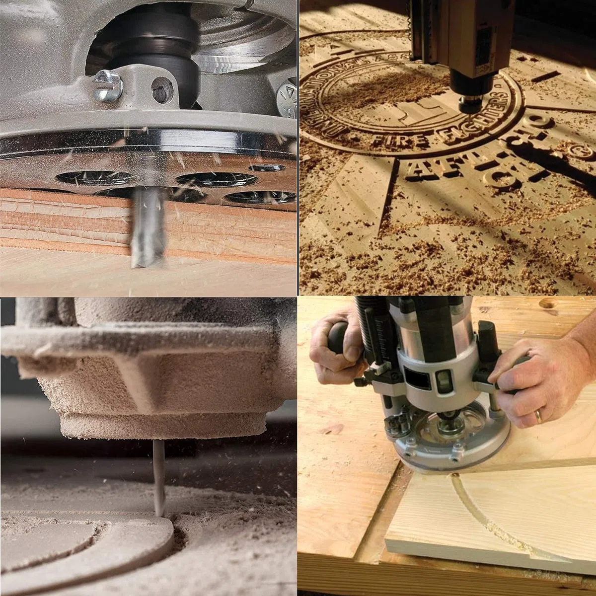 SpeTool 5 frese a spirale CNC a compressione 3,175 mm (1/8 pollici), diametro di taglio 22 mm, lunghezza di taglio HRC55, fresa CNC per legno
