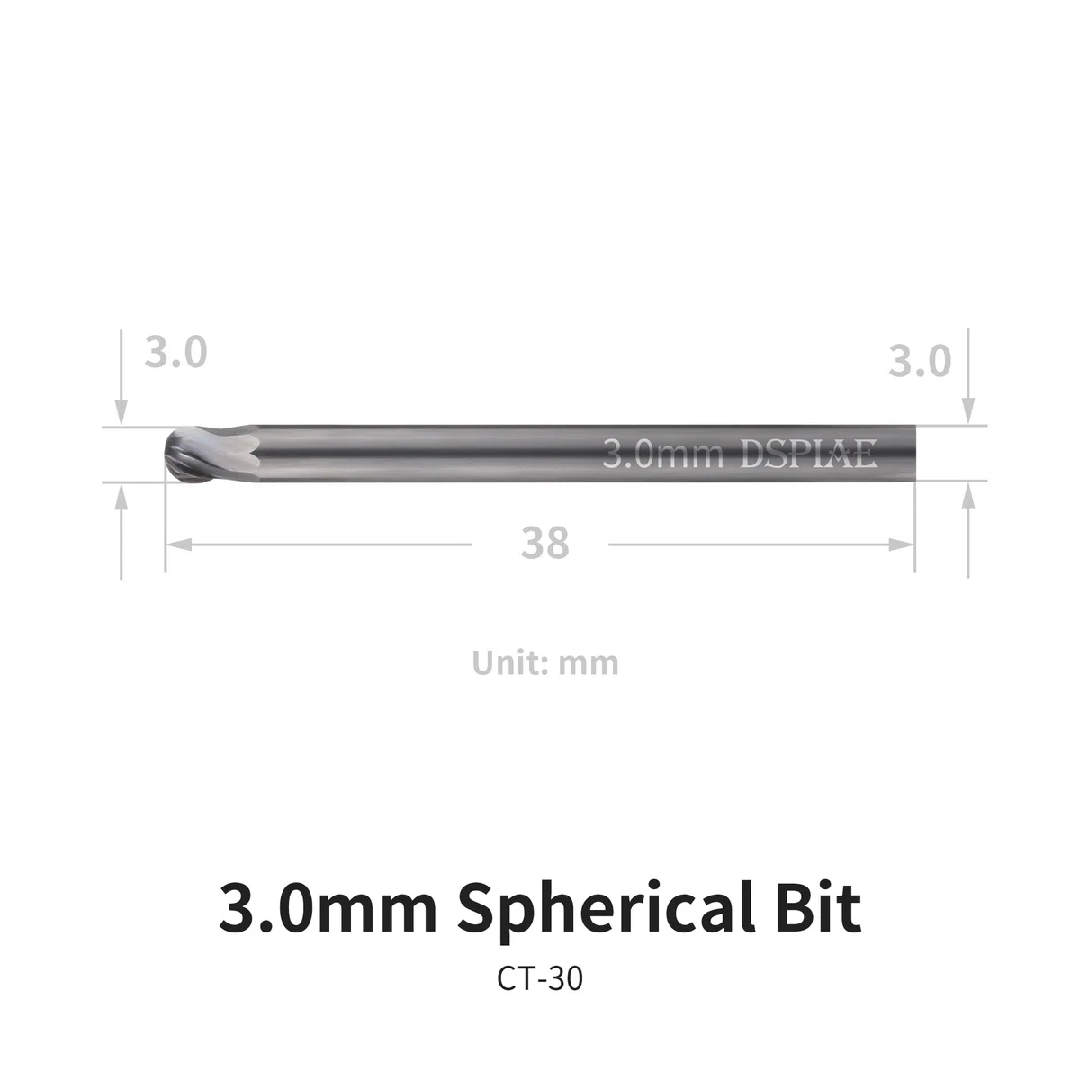 DSPIAE Set di utensili per smussatura, lame da 60 e 90 gradi ciascuno, 4 pezzi, punte coniche e sferiche da 3 mm con manico