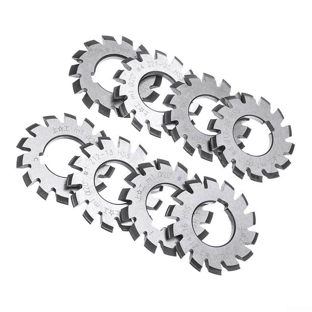 8 frese M1, diametro 22 mm con angolo di 20 gradi per la creazione di ingranaggi involontari