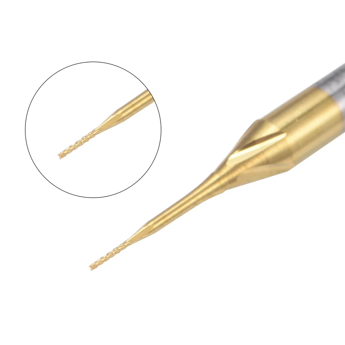 QUARKZMAN 10pz 0,3mm Fresa Carburo Titanio con Rivestimento Fresa Incisione Punte Router CNC per Macchina PCB, Attacco da 1/8"