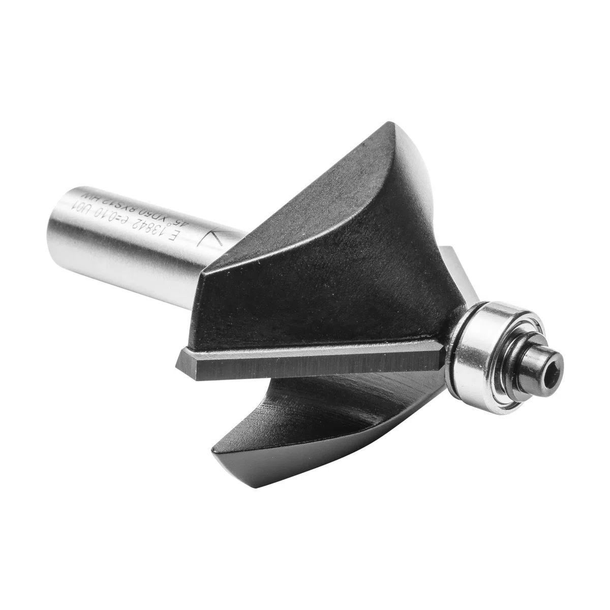 ENT 13842 Fresa a smusso carburo, Albero (S) 12 mm, diametro (D) 50,8 mm, NL 19 mm, E 45°, SL 40 mm, con cuscinetto a sfere