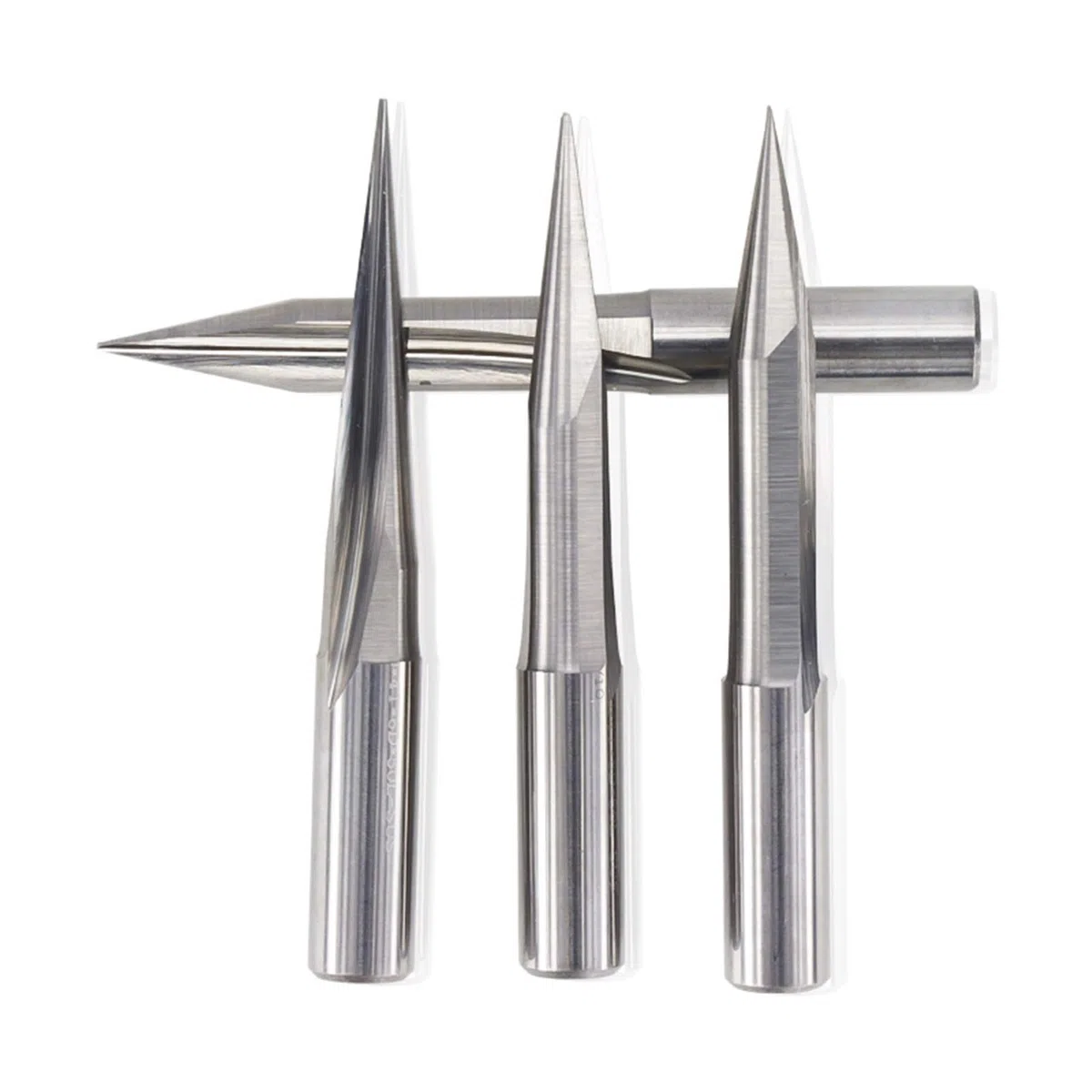 Zxxin-Punta della Fresa, 1pc CNC Carving Bit 6mm Shank 15/20/25/30 Gradi V Shape End Mill Tip 0.3-1.0mm 2 Flauto PVC Incisione acrilica Incisione Acrilico, Accessori