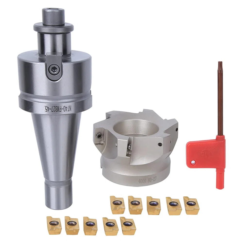 BAP400R Fresa a 6 Taglienti Portapinza Ad Alta Precisione NT40-FMB27, con Inserti APMT1604 per Prestazioni Stabili (-1011200029512)