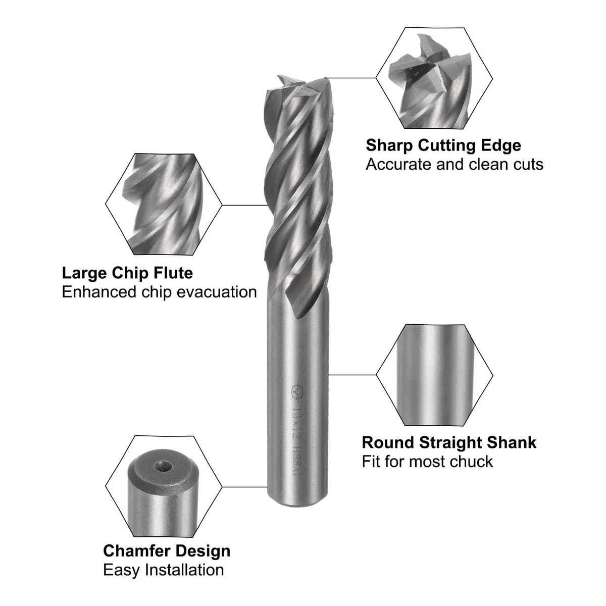 QUARKZMAN Metallo duro Estremità Frese Set 4 taglienti 2mm 3mm 4mm 5mm 6mm 7mm 8mm 9mm 10mm 12mm Alta velocità Acciaio CNC Fresatrice Taglierina Punte per Alluminio Acciaio Taglio