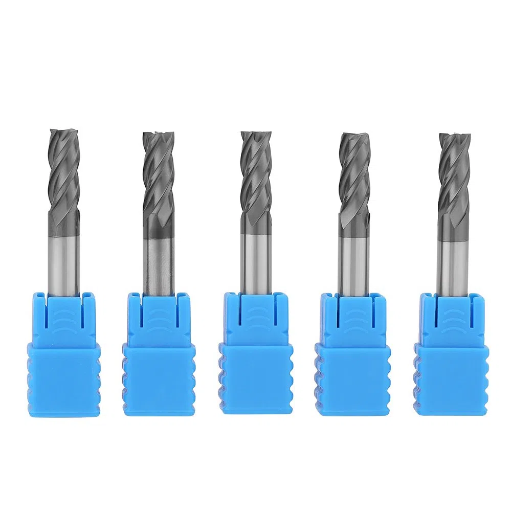 5 pezzi CNC fresa centro taglio fresa carburo di tungsteno, codolo fresa in carburo di tungsteno solido affusolato punte del naso della sfera diametro 6mm x lunghezza 50mm