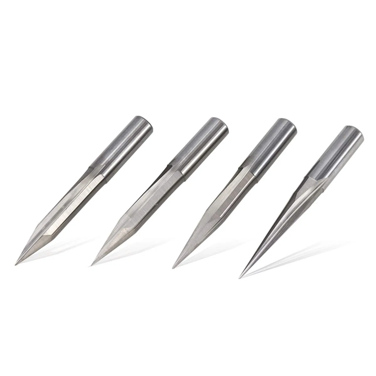 Zxxin-Punta della Fresa, 1pc CNC Carving Bit 6mm Shank 15/20/25/30 Gradi V Shape End Mill Tip 0.3-1.0mm 2 Flauto PVC Incisione acrilica Incisione Acrilico, Accessori