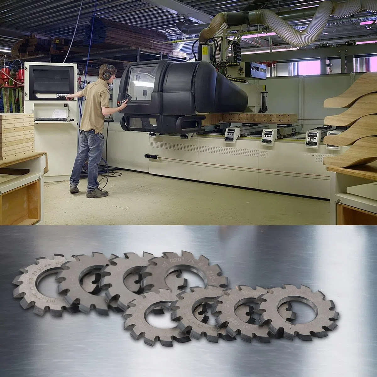 8 frese M1, diametro 22 mm con angolo di 20 gradi per la creazione di ingranaggi involontari